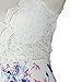 Sandistore Women Floral Backless Strap V Neck Mini Rompers Jumpsuit (S)
