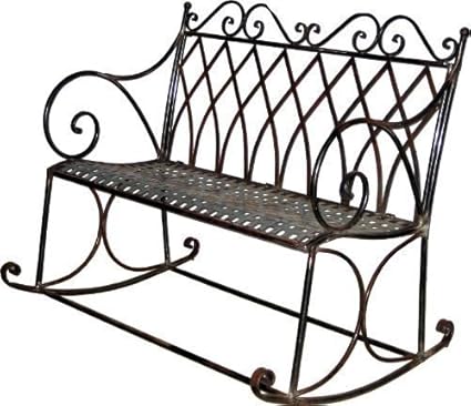 Unbekannt Romantische Schaukelbank Metallbank Gartenbank Bank 77654