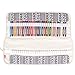 Damero Canvas Wrap for 60 Gel Ink Pens, Pencil Case for Gel Glitter Pens Set Organizer for Students, Adults or Artist Friends(No Pens Included), Bohemian