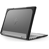 Batianda Protective Case for 14" HP Envy X360 2-in-1 2K Touch-Screen Laptop 2024 Release- Shockproof Design Matte Finish Durable Cover with TPU Edges Scratch-Resistant Stylish, Black