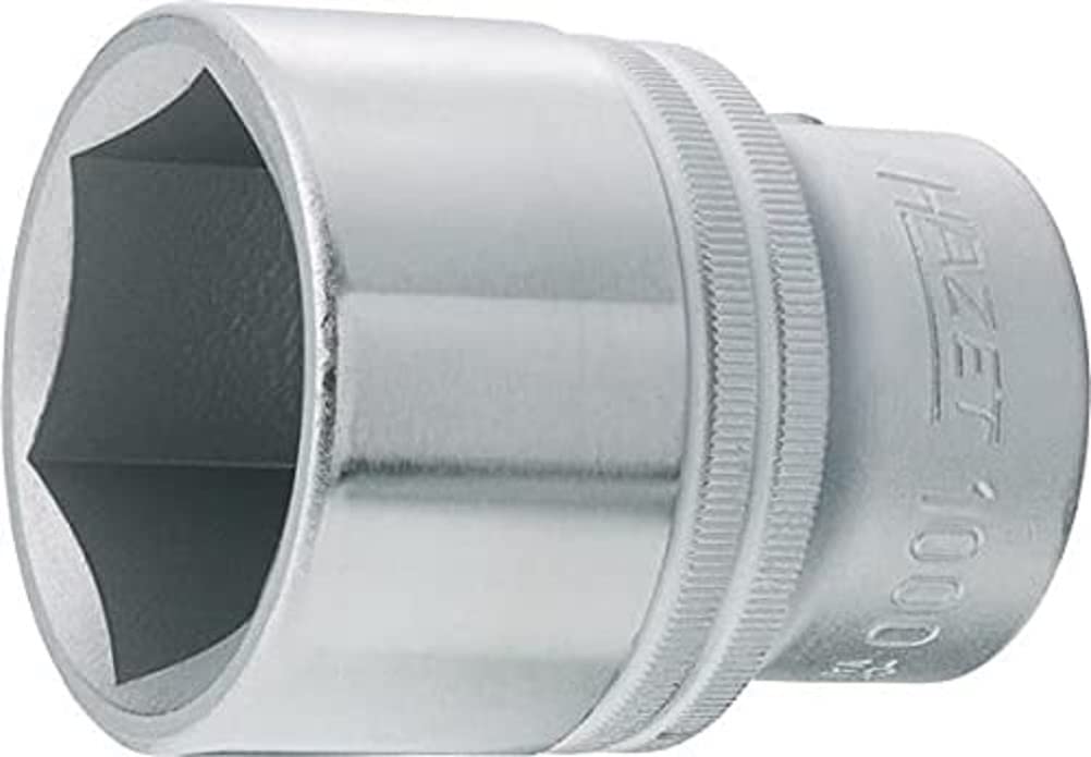 HAZET 1000-33 59 mm 6-Point Hexagon Profile Socket - Chrome-Plated/Polished