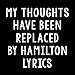 UGP Campus Apparel My Thoughts Have Been Replaced by Lyrics - Theater Adult T-Shirt - Small - Black
