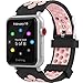 For Apple Watch Band 38mm, Penta Stars Silicone Band for Apple Watch Series 4/3/2/1, Two Tone Holes Design, Breathable, Waterproof Sport Replacement Wristband for iWatch, Pink