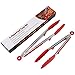 Go-Sports 2 Pack Premium Silicone BBQ Cooking Tongs，Kitchen Food Tongs，Stainless Steel Material With Heat Resistant Silicone Grip For BBQ Grilling Turner Cooking Tips, ( 9 Inch+12 Inch, Red)
