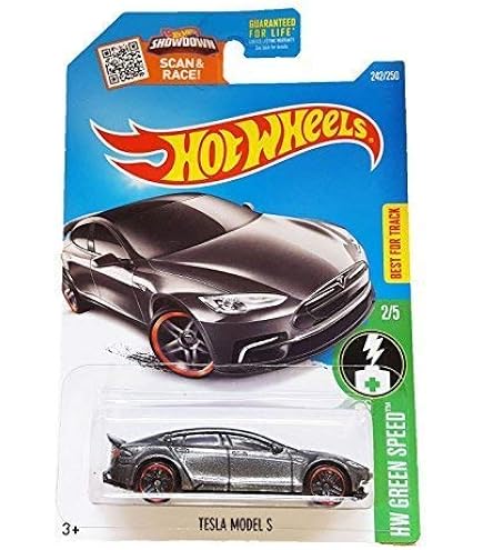 Hot Wheels Tesla Model S Plaid Quarter Mile Heroes 5/5 (238/250) 2024 – In Blau, Mit Kurzkarte & Sammler-Schutz