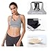 Queenie Ke Women's Medium Support Hand-Knited Nest Back Sport Fast Lane Bra Size M Color Grey Melange