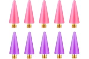 OIFEN 10Pcs Replacement Wax Tips for Rhinestone Picker Tool (Pink+Purple)