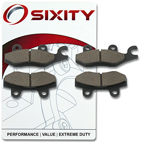 Sixity C6 Front Rear Ceramic Brake Pads compatible with Kawasaki EX300 Ninja 300 ABS BDF BDFA BEF BES BFF 2013-2015 Complete Set