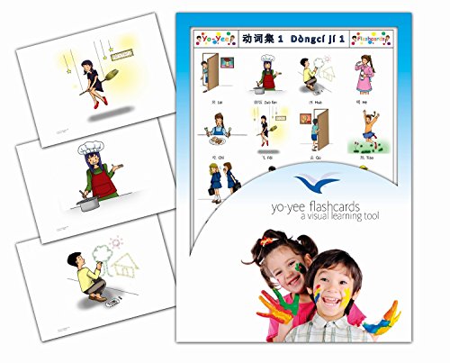Action Words and Verbs Flashcards in Chinese - Mandarin Verb 1