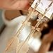 Willtoo Butterfly Dragonfly Leaf Drop Long Chain Dangle Earrings Cute Jewelry (Gold)