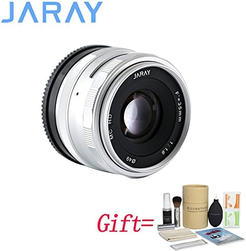 JARAY 35mm f1.6 Mirrorless Camera Manual Fixed Lens for Panasonic Micro 4/3 cameras: G1, G2, G3, G5, G6, G7, GF1, GF2, GF3, GF5, GF6, GM1, GM5, GM10, GX1, GX7, GX8, GH1, GH2, GH3, GH4-Silver