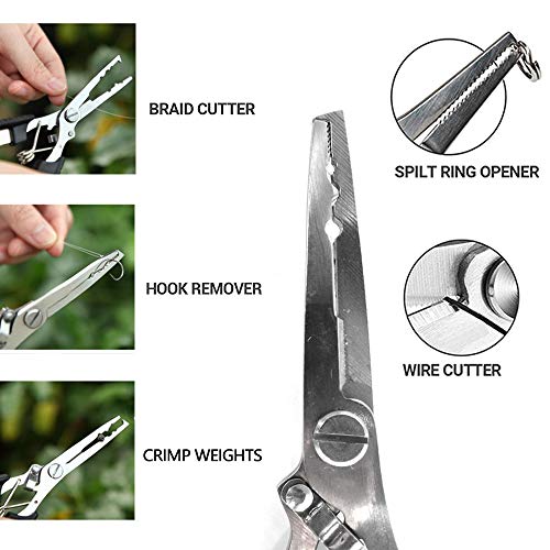 Luoyer Fishing Pliers Fish Lip Gripper with Scale Saltwater Fish