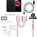 DISDIM iPhone X Aux Lightning to 3.5mm Auxiliary Audio Cable with 8Pin Extension Charger Cord Adapter for iPhone X / 8 / 8 Plus / iPhone 7 / 7 Plus iOS 11 to Home / Car Stereos -Rose Gold
