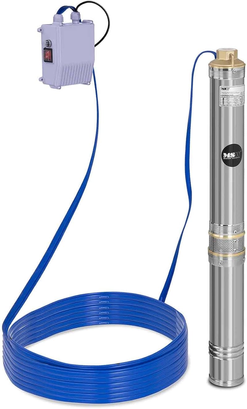 MSW Motor Technics Deep Well Submersible Pump 750W 6000 l/h 72m Stainless Steel