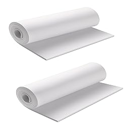 2-Pack White Eva Foam Sheets roll, Premium eva