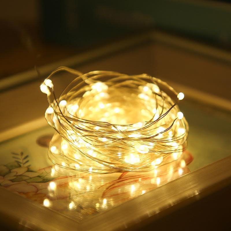 Photo 1 of 1PC 30/50/100LED Fairy String Lights,for DIY Styling,Party,Wedding,Engagements,Birthday,Flower Shops,Christmas, Multicolor, 5M