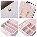 Travel Jewelry Box Double Layer Jewellery Organizer Small Size Storage Case with Mirror for Ring Ear Stud Necklace Birthday