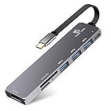 7-in-1 USB C Hub, Aluminum Type C Adapter with 4K