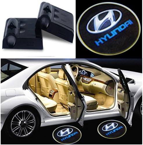 TaiFuMaoYi Car Door LED Lighting Entry Laser Ghost Shadow Projector Welcome Lamp 2pcs - Hyundai Logo