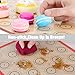 Silicone Baking Mat Cookie Sheet Set (2) Non-stick Cooking Mat Liner for Macaron Cake Bread Making Microwave Toaster Oven Tray Pan,16.5