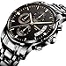 Watch for Men Waterproof Stainless Steel Sport Analog Quartz Watch Gents Fashion Dress Wrist Watch