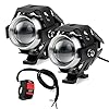 Prozor koplamp voor motorfiets, met 3-weg-schakelaar, 2 stuks, 125 W, 3000 lm, CREE U5 LED-lampen, te gebruiken als…