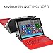 Valkit for Microsoft Surface Pro 3, Surface Pro 4, Surface Pro 5, Surface Pro 6 PU Leather case Folio Case Stand Case Type Cover Skin Compatible with Surface Original Keyboard, Blue