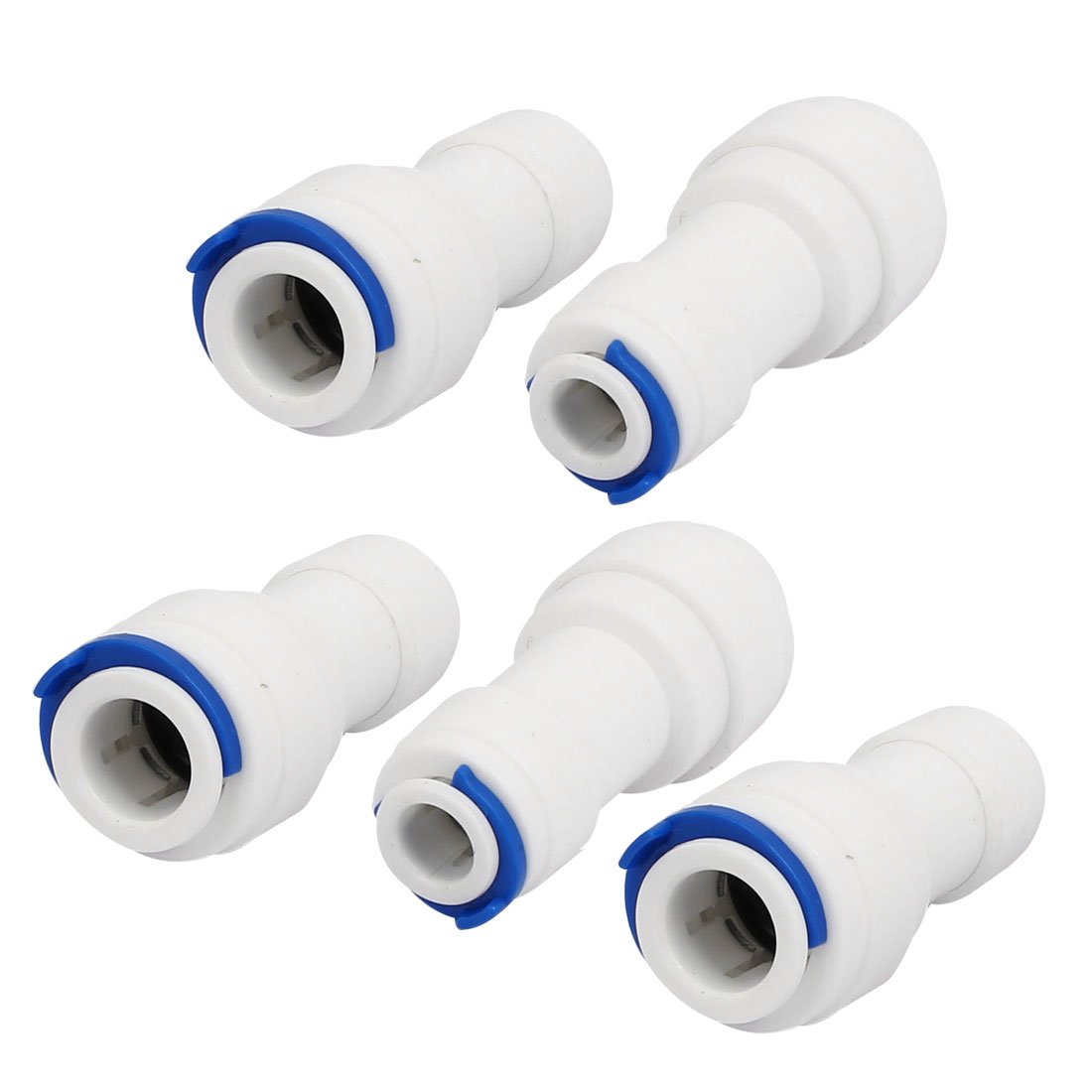 Sourcingmap 3/8-inch Tube to 1/4-inch Tube Push Fit Straight Quick Connect 5pcs for RO Water System