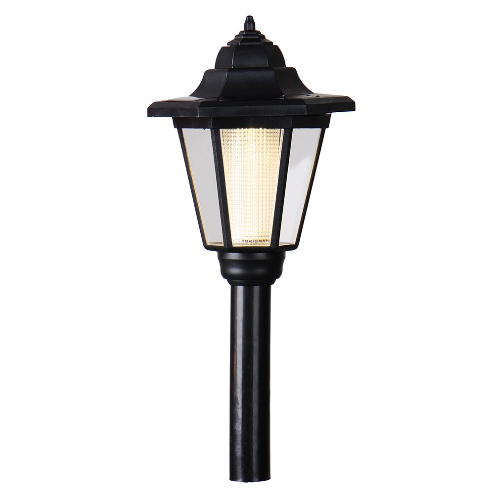 Garden Lamp Post Outdoor Solar Post Light Solar Powered Black