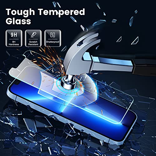 CIRYCASE [2 Stück] Schutzfolie Kompatibel mit iPhone 13 Pro Max 6,7 Zoll, 9H Härte und HD Schutzglas mit Positionierhilfe, 0,33mm Ultra-Klar Displayschutz, Anti-Kratzen, Blasenfrei, Hülle Freundllich