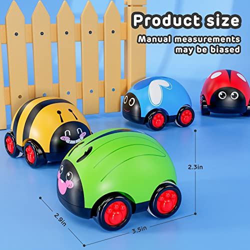 Cartoon Toddler Toy Car for 3 Year Old Boy Toys Cars,Colorful CarsToddler Toys,Friction Powered Vehicle Toddler Toys, Push and Go Back Baby Car Toys Birthday Gift for 3 Years Old Boys Girls for Kids