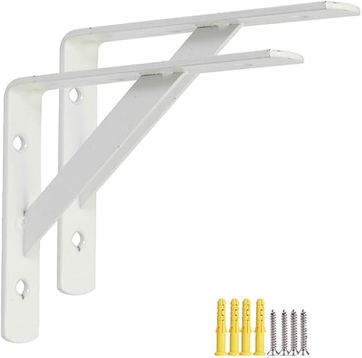 2 Pcs Heavy Duty Shelf Bracket, Triangle Wall Mounted Shelf Supports