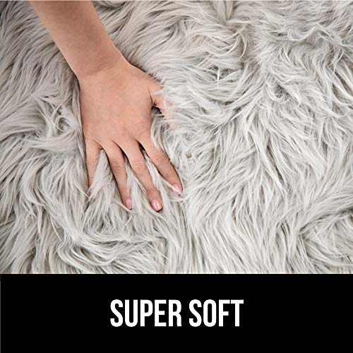 Gorilla Grip Original Premium Faux Sheepskin Fur Area Rug, 6x9, Softest