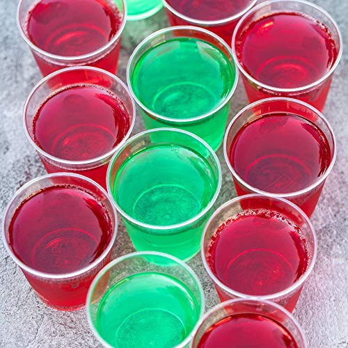 500 Disposable Hard Plastic Shot Glasses, 1oz(30ml) - Crystal Clear, Heavy Duty, Shatterproof & Reusable Shot Cups - for Shots, Vodka Jelly, Weddings, Dinners, Christmas, New Year - 100% Recyclable