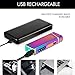 Lighter, Electric Arc Lighter Plasma Windproof Lighter USB Rechargeable Lighter with Transparent Shell