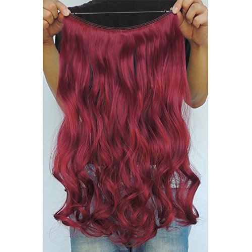 Secret Halo Hair Extensions Flip in Curly Wavy Hair Extension Synthetic Women Hairpieces 20" (118C)