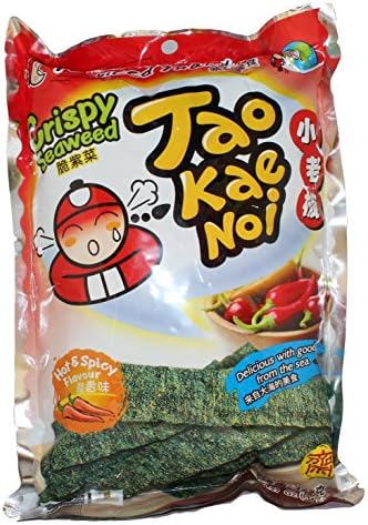 Taokaenoi Crispy Seaweed Hot and Spicy Flavor (3 Packs)