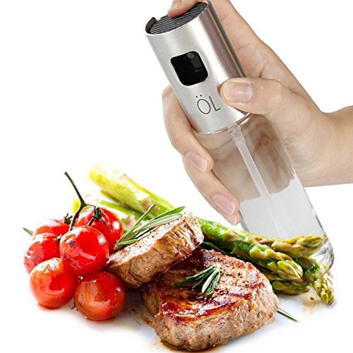 Wyxis Cooking Oil Sprayer Fine Mist Glass Bottle Oil Mister Gourmet-Portable Vinegar Spice Wine Lemon Sprayer Dispenser for Air Frying BBQ Grill Salad Baking,3.5 Ounce Capaciry