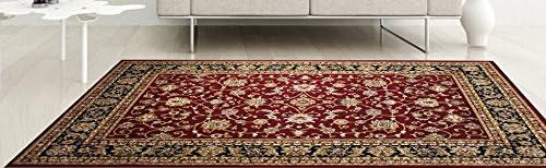 KILIM BOHO BURGUNDY FLORAL VINTAGE STYLE Area Rug Clearance soft and durable pile. SIZE OPTION (3'.7'' X 5'),