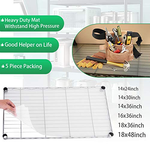 Slendor Wire Shelf Liner Value Pack of 5 Heavy Duty Waterproof Non