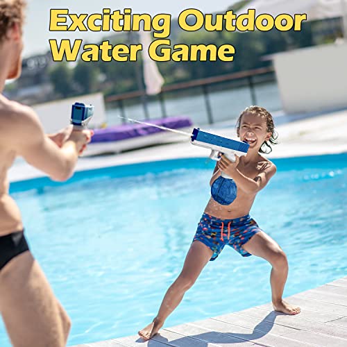 EagleStone Powered Electric Water Gun Long Range,Automatic Squirt Guns for Adults & Kids, Two Magzines 450CC+60CC Large Capacity Water Guns,Outdoor Water Blaster Toy