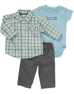 Carter's Baby Boys' 3-pc Woven Shirt & Pant Set