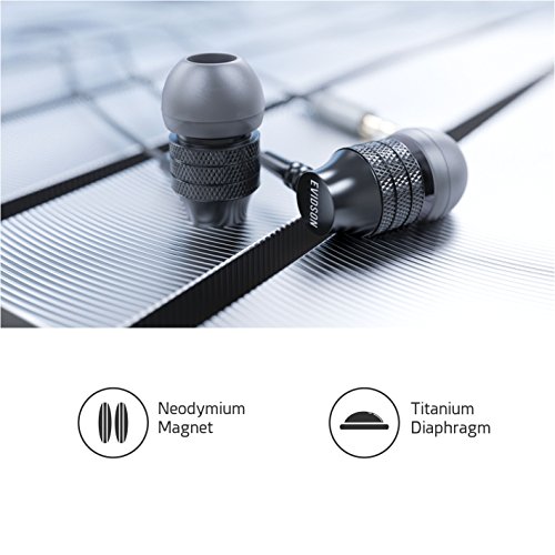 Evidson Z4 Earphones (Black/Titanium Diaphragm/Inline Mic/Made in India)