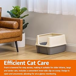 Amazon Basics Large Cat Litter Box with High