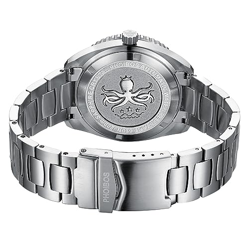PHOIBOS Reef Master PY047 Men's Automatic Diving Watch 200M with Stainless Steel Bracelet
