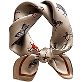 JERLA 100% Mulberry Silk Neck Scarf 21"x21" Small Square Scarfs for Women Gift Packed