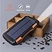 Soluser 25000mAh Portale Solar Power Bank Shockproof/Dustproof 2.1A USB Output Battery Bank, Outdoor Solar Charger Phone External Battery with Strong LED light for iPad iPhone Android cellphones