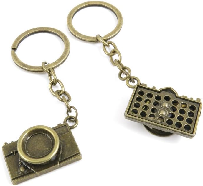 100 PCS Keyrings Keychains Key Ring Chains Tags Jewelry Findings Clasps Buckles Supplies W0PL1 Camera