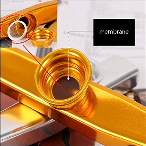 Metal Kazoo Musical Instruments Flutes, 6 Colors 18 Pack,Guitar,Ukulele, Violin, Piano Keyboard (18)