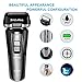 INSMART Electric Shaver for men, Waterproof Wet/Dry USB Quick Rechargeable Cordless Electric Razor with Led Display, Travel Lock & Pop Up Trimmer-Black